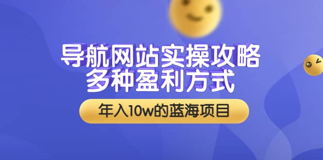 导航网站实操攻略，多种盈利方式，年入10w的蓝海项目（附搭建教学+源码）-选优云网创