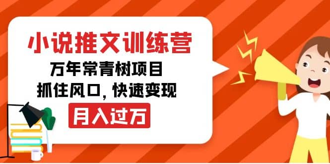 小说推文训练营，万年常青树项目，抓住风口-选优云网创