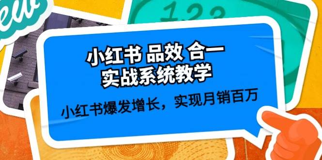 小红书 品效 合一实战系统教学：小红书爆发增长，实现月销百万 (59节)-选优云网创