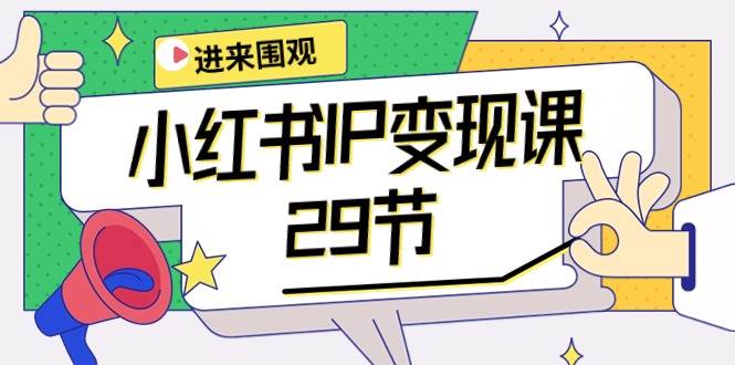 小红书IP变现课：开店/定位/IP变现/直播带货/爆款打造/涨价秘诀/等等/29节-选优云网创