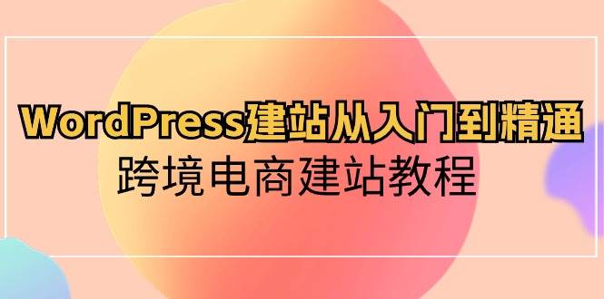 WordPress建站从入门到精通，跨境电商建站教程-选优云网创