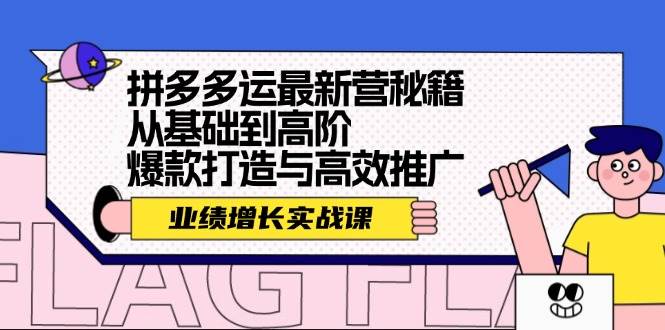 拼多多运最新营秘籍：业绩 增长实战课，从基础到高阶，爆款打造与高效推广-选优云网创