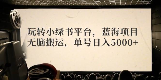 玩转小绿书平台，蓝海项目，无脑搬运，单号日入5000+-选优云网创