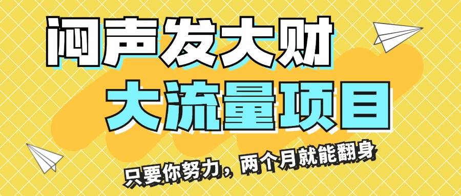 闷声发大财，大流量项目，月收益过3万，只要你努力，两个月就能翻身-选优云网创