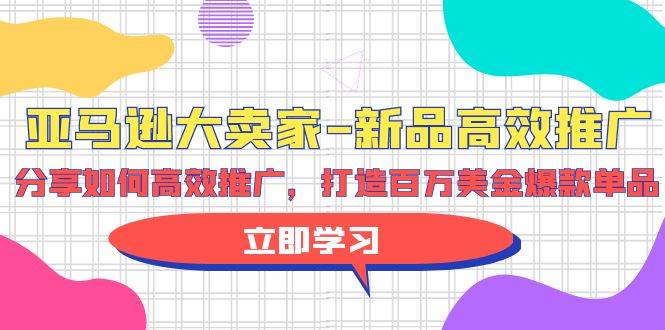 亚马逊 大卖家-新品高效推广，分享如何高效推广，打造百万美金爆款单品-选优云网创