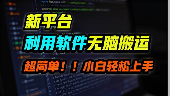 新平台用软件无脑搬运，月赚10000+，小白也能轻松上手-选优云网创