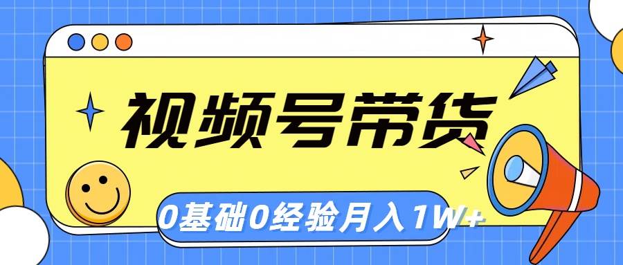 视频号轻创业带货，零基础，零经验，月入1w+-选优云网创