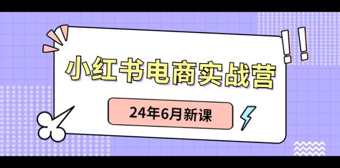 小红书电商实战营：小红书笔记带货和无人直播，24年6月新课-选优云网创