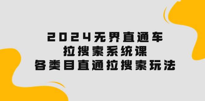 2024无界直通车·拉搜索系统课：各类目直通车 拉搜索玩法！-选优云网创