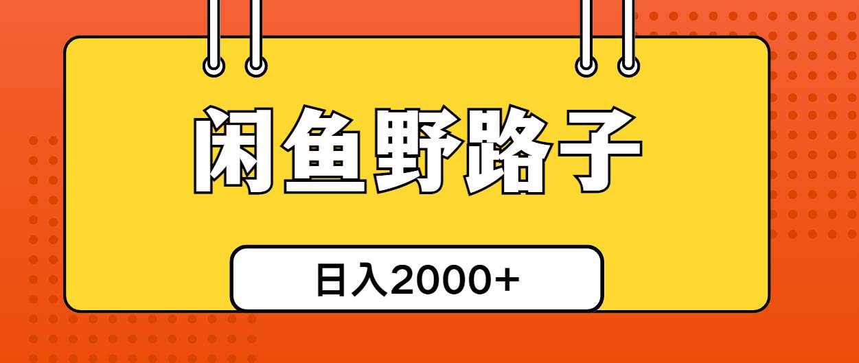 闲鱼野路子引流创业粉，日引50+单日变现四位数-选优云网创