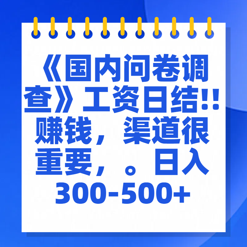 问卷调查答题，一个人在家也可以闷声发大财，小白一天2张，【揭秘】-选优云网创